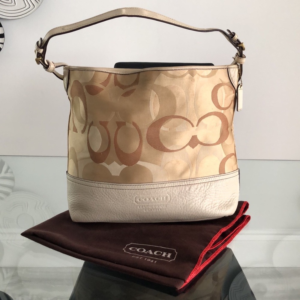 Coach Canvas and Leather Tote Bag - 100% authentic